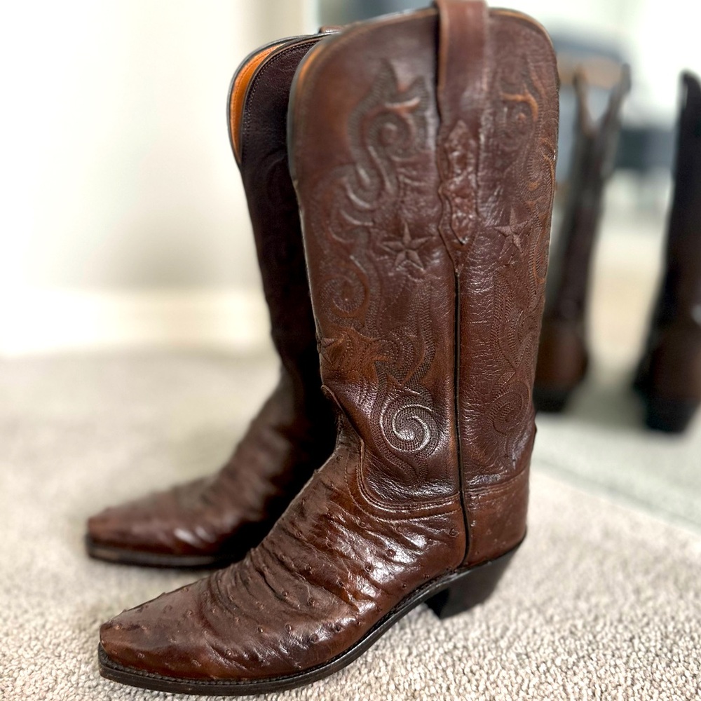 1883 Lucchese Ostrich Boots